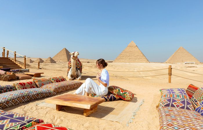 Bedouin seats at 9 Pyramids Lounge. courtesy: Orascom Pyramids Entertainment