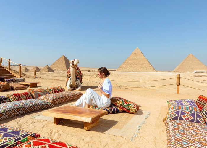 Bedouin seats at 9 Pyramids Lounge. courtesy: Orascom Pyramids Entertainment