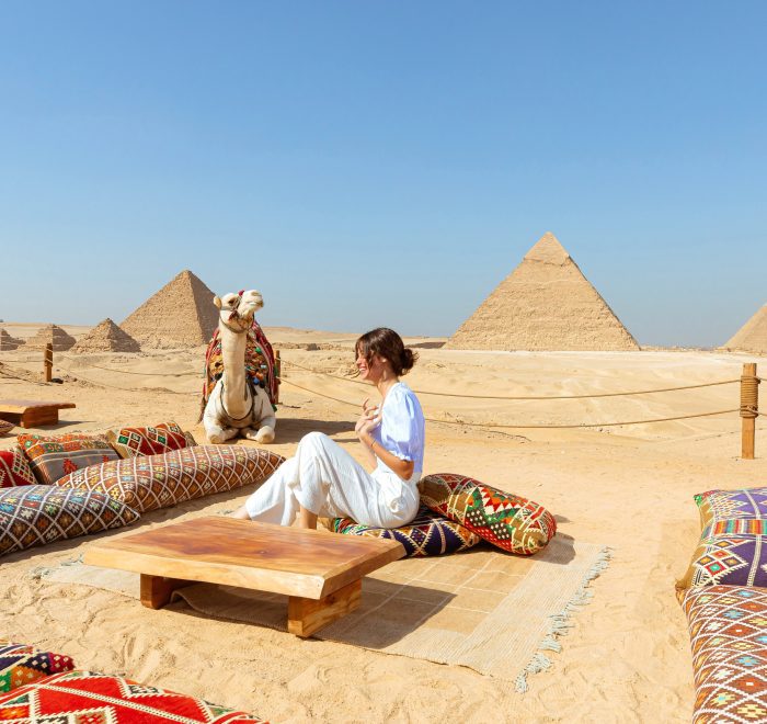 Bedouin seats at 9 Pyramids Lounge. courtesy: Orascom Pyramids Entertainment